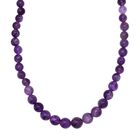 Afrikanischer Amethyst Halskette ca. 50 cm Messing rhodiniert ca. 191.00 ct