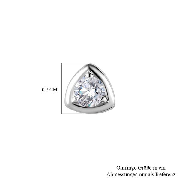 Moissanit Ohrringe 925 Silber platiniert ca. 0.44 ct image number 6