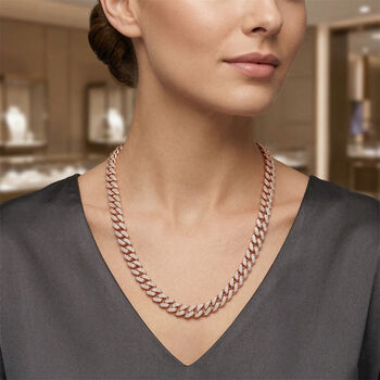 Wei&szlig;er Kristall Halskette ca. 50 cm Std Rose