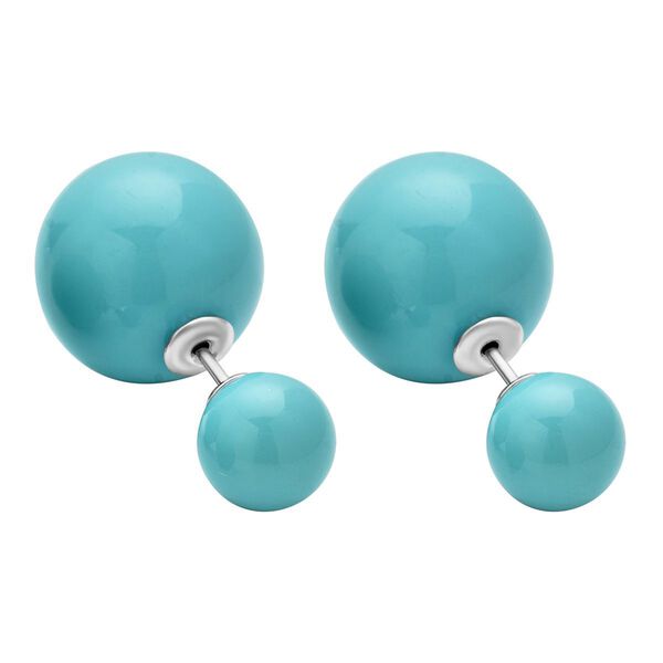 T&uuml;rkise Muschelkernperlen Ohrtsecker image number 3