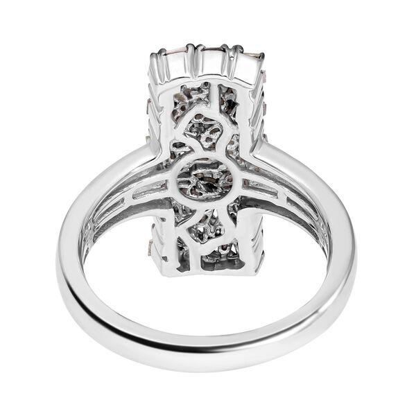 Mehrfarbiger Diamant-Ring, 925 Silber platiniert (Größe 20.00) ca. 0.50 ct image number 5