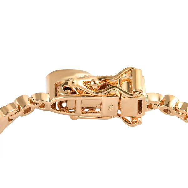 Boulder Opal Triplett und weißes Zirkon-Armband, 19 cm - 4,94 ct. image number 6