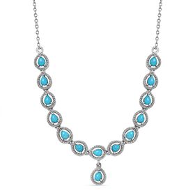 AA Sleeping Beauty Türkis Halskette - 2,52 ct.
