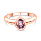 AA Martha Rocha Kunzit-Ring, 925 Silber Roségold Vermeil (Größe 20.00) ca. 1.13 ct