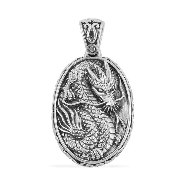 Royal Bali Kollektion - Oxbone Drachen-Anh&auml;nger, reversibel, 925 Silber ca. 9,38g image number 5
