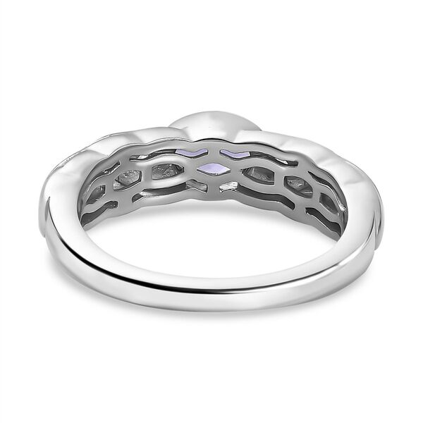 Tansanit und Zirkon Ring - 0,55 ct. image number 6