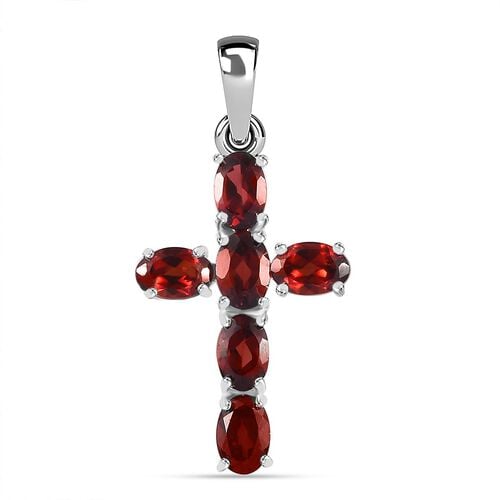 Roter Granat Kreuz-Anhänger - 3,05 ct. image number 0