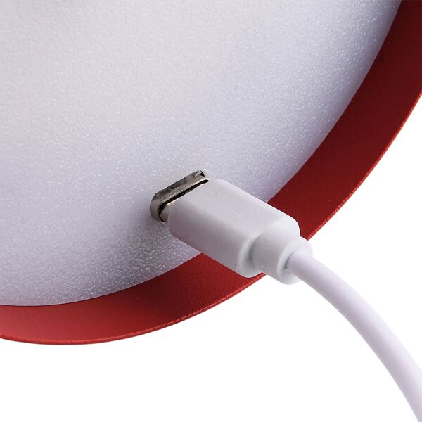 Wiederaufladbare, dimmbare Metall-Tischlampe, 11x38cm, Rot image number 7