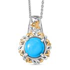 D’joy AA Sleeping Beauty Türkis Schmuckset 925 Silber rhodiniert, 925 Silber Rhodiniert und 750 Gelbgold Vermeil ca. 1,90 ct.