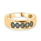 Alexandrit Ring, 925 Silber, 750 Gelbgold Vermeil (Gr&ouml;&szlig;e 19.00), ca. 0.96 ct