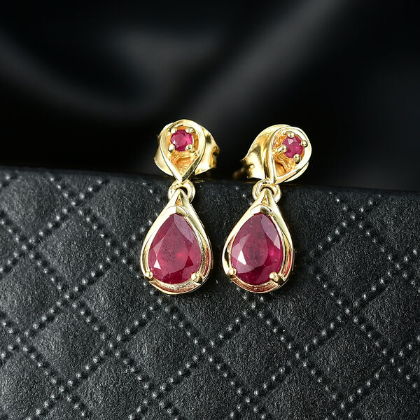 D'Joy afrikanische Rubin Ohrringe - 2,18 ct. image number 2