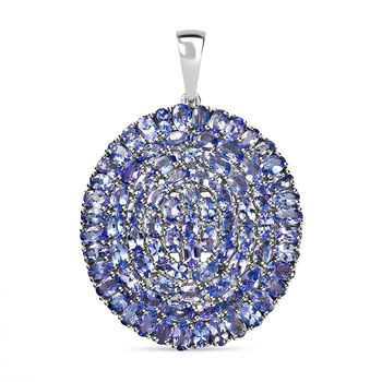 Tansanit-Anh&auml;nger, 925 Silber platiniert ca. 19.98 ct
