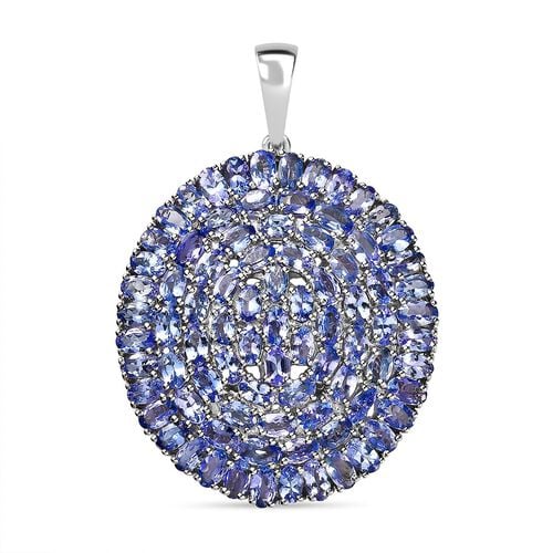 Natürlicher, mehrfarbiger Turmalin-Anhänger, 925 Silber platiniert ca. 20.00 ct