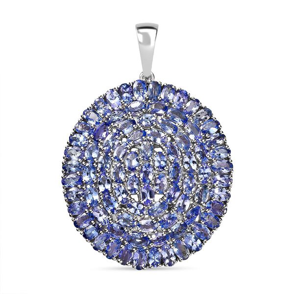 Nat&uuml;rlicher, mehrfarbiger Turmalin-Anh&auml;nger, 925 Silber platiniert ca. 20.00 ct