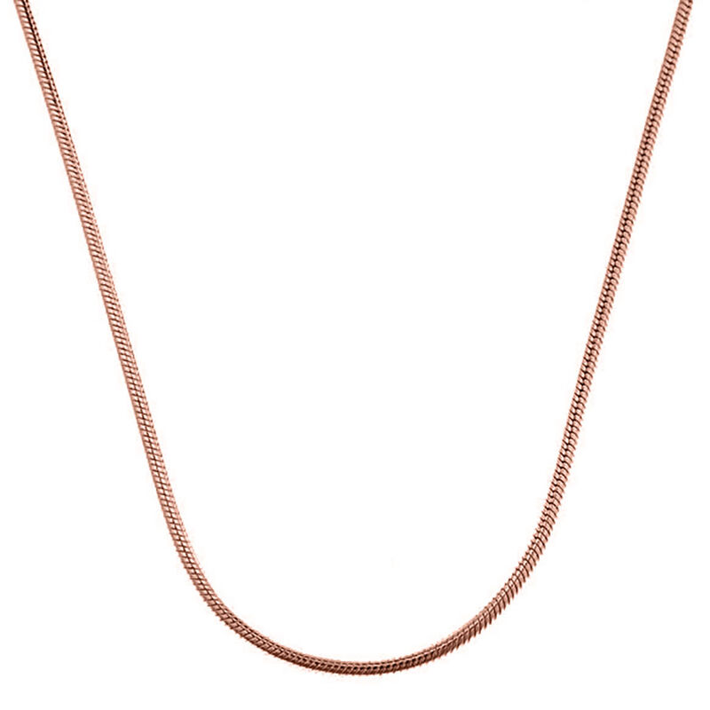 Schlangenkette in rosévergoldetem 925er Silber, 60 cm image number 0