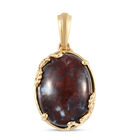 Roter Jaspis Anh&auml;nger 950 Kupfer Ionenbeschichtetes Gold Platin ca. 9,94 ct