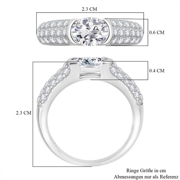 Lustro Stella weißer Zirkonia Ring image number 6