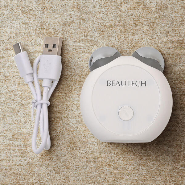 BEAUTECH EMS Mini-Gesichtsmassagegerät in Bärenform, 2,7x4,7x1,7cm, Weiß image number 2