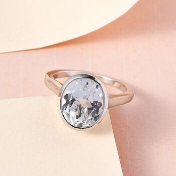 Golconda Diamant-Topas Ring, 925 Silber platiniert, ca. 6.00 ct
