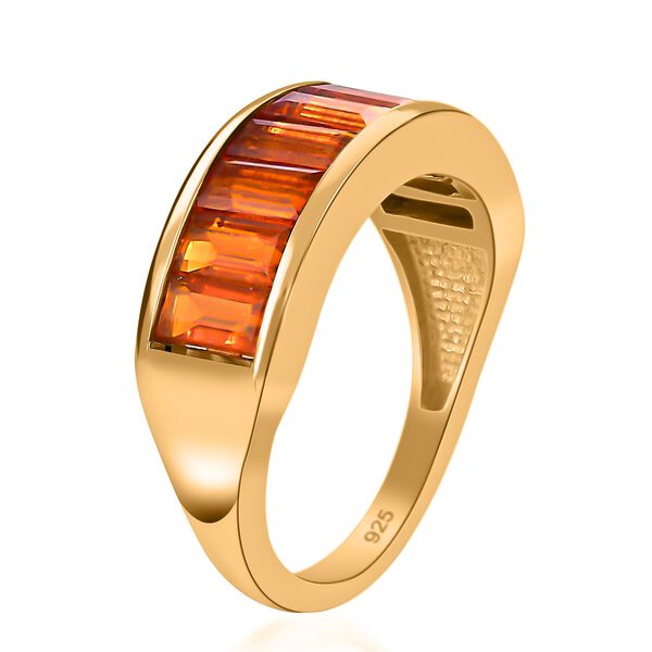 Purpurroter Feueropal-Ring, 925 Silber Gelbgold Vermeil  ca. 1,45 ct image number 5