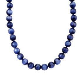Simulierte, blaue Katzenauge Halskette, 45+5cm - 340 ct.