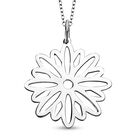 Blumen-Anhänger mit filigranem Design Halskette, 925 Silber, ca. 45 cm ca. 2,26g