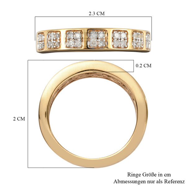 Diamant Ring 925 Silber vergoldet  ca. 0,15 ct image number 7