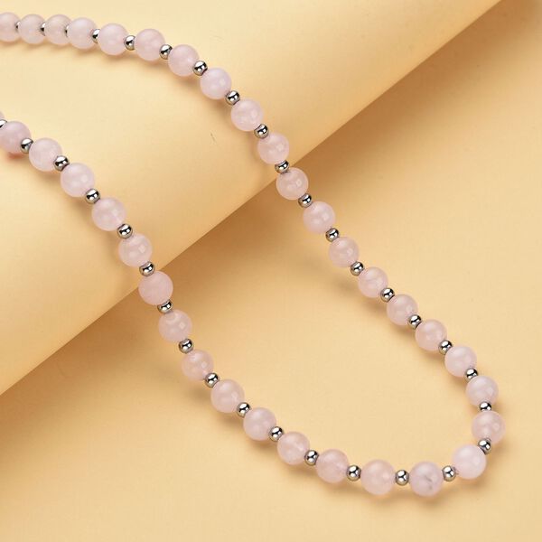 Rosenquarz Halskette, 50 cm, 162,50 ct. image number 2