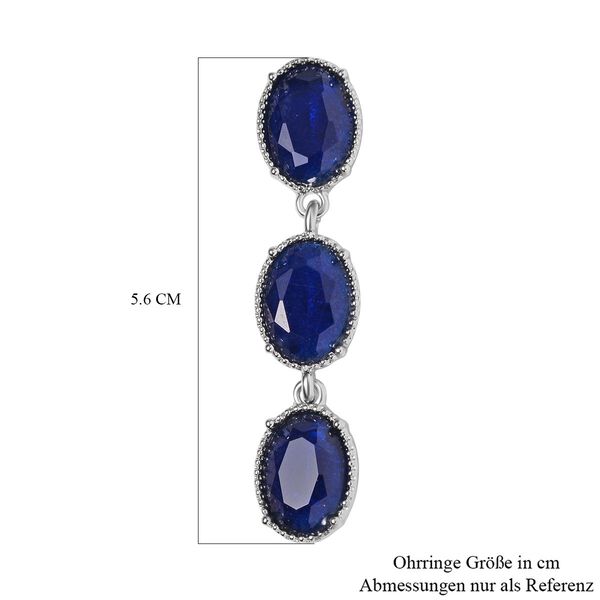 Blauer Kristall Schmuckset Reines Messing image number 7