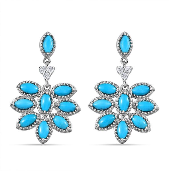 Amerikanische, nat&uuml;rliche Sleeping Beauty un Zirkon-Ohrringe - 3,06 ct.