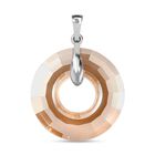 Kristall Anhänger, 925 Silber platiniert