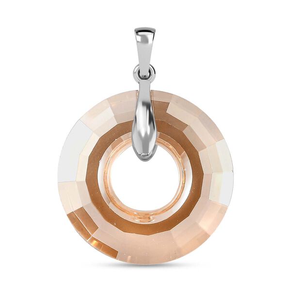 Kristall Anh&auml;nger, 925 Silber platiniert