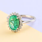 RHAPSODY AAAA kolumbianischer Smaragd und weißer Diamant-Ring, VS E-F, 950 Platin  ca. 2,20 ct image number 1