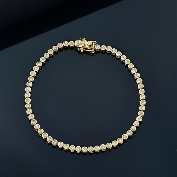 LUXURIANT 1,8 ct. SGL zertifiziertes SI-GH Labor Diamant 19cm Armband image number 2