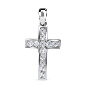 LUSTRO STELLA wei&szlig;er Zirkonia Kreuz Anh&auml;nger