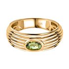 AA Calabar-Turmalin Ring, 925 Silber Gelbgold Vermeil (Größe 17.00) ca. 0.45 ct