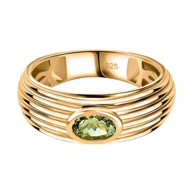AA Calabar-Turmalin Ring, 925 Silber Gelbgold Vermeil (Größe 17.00) ca. 0.45 ct