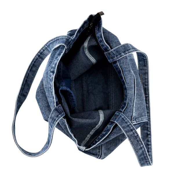 LIVMORE Shopper Tasche mit Rei&szlig;verschlussfach und Innenfach 42 x 34 x 8 cm Hellblau image number 7