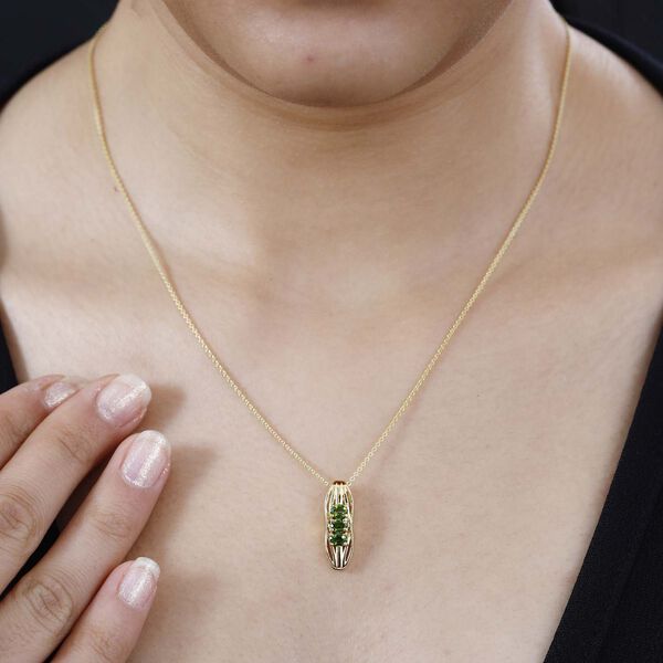 Nat&uuml;rlicher Chromdiopsid-Anh&auml;nger - 0,42 ct. image number 3