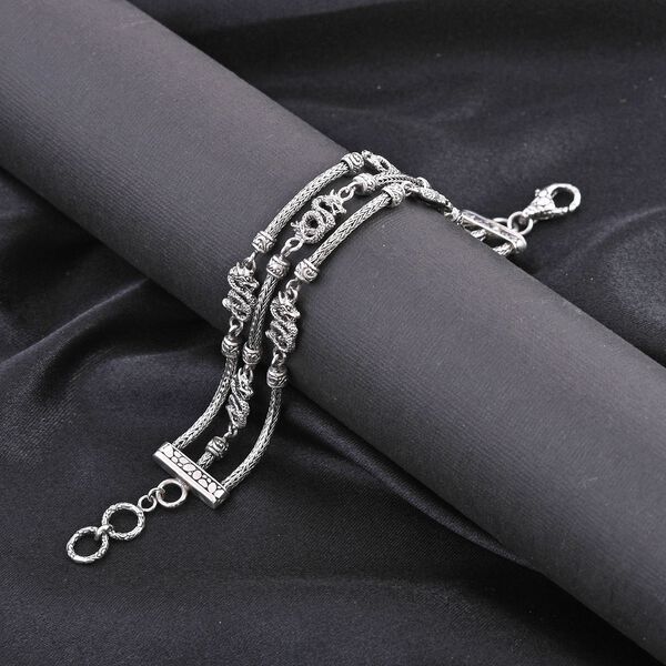 Royal Bali - Drachen Armband, 925 Silber, ca. 19 cm, ca. 34,55g image number 1