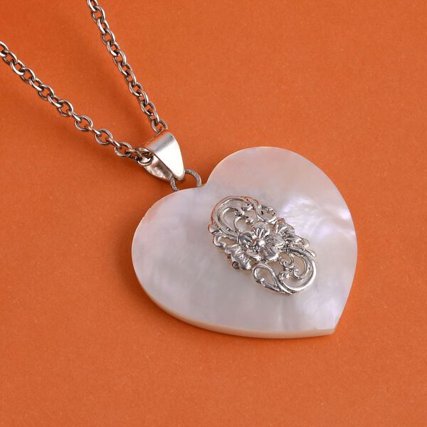 Royal Bali Kollektion- Perlmutt Anh&auml;nger und Ohrringe in 925 Silber image number 7