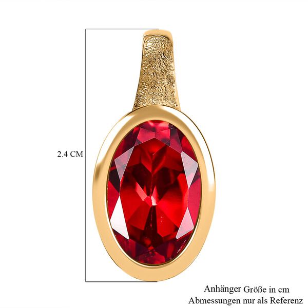Synthetischer Padparadscha-Saphir Anhänger, ca. 7,04 ct. image number 6