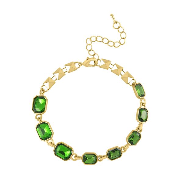 Gr&uuml;ner Kristall Armband, ca. 19 cm