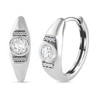 Moissanit Ohrringe 925 Silber rhodiniert ca. 0,77 ct.