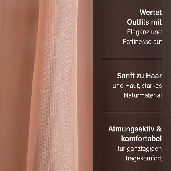 LA MAREY - Chiffonschal aus 100% Maulbeerseide in Braun image number 4