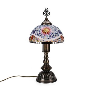 T&uuml;rkische Mosaik-Tischlampe, marokkanischer Stil, 17&times;28 cm, Mehrfarbig, Handgefertigt