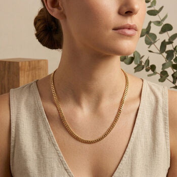 Panzerkette, ca. 45 cm, 316L Edelstahl Goldfarben ca. 25,50g