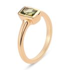 Peridot Solitär Ring 925 Silber 585 Vergoldet image number 4