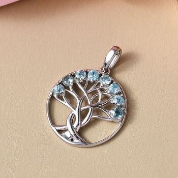 D'Joy Blauer Zirkon Anh&auml;nger 925 Silber rhodiniert ca. 1.35 ct