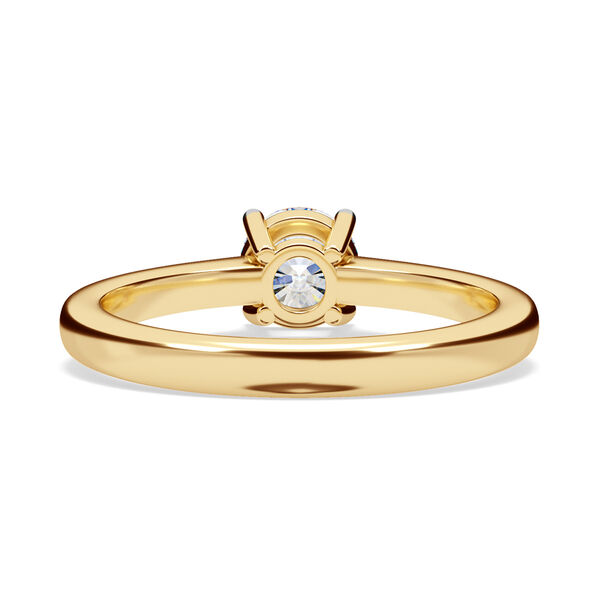 LUXURIANT DIAMOND - Lab Grown Diamant VS-EF SGL zertifiziert Ring, 925 Silber 750 Gelbgold Vermeil (Größe 19.00) ca. 0.50 ct image number 5